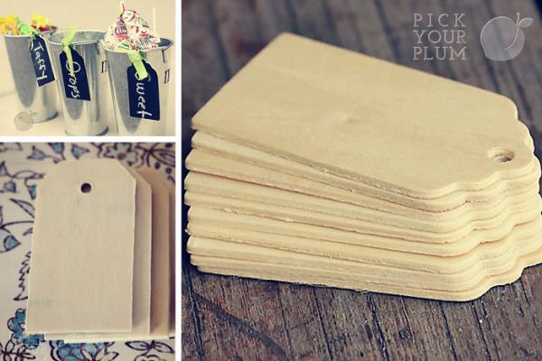wood tags