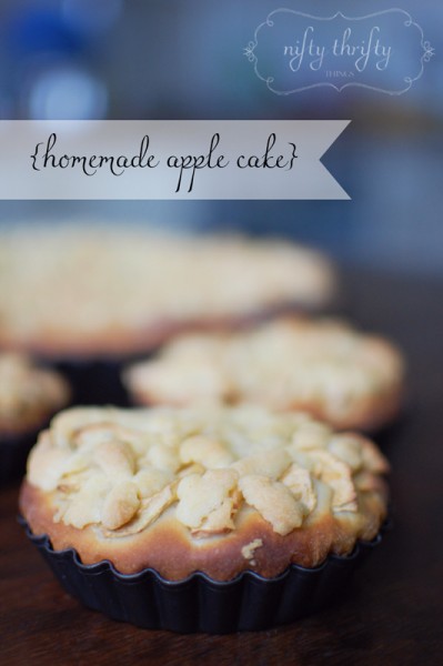 homemade apple cake from {nifty thrifty things}
